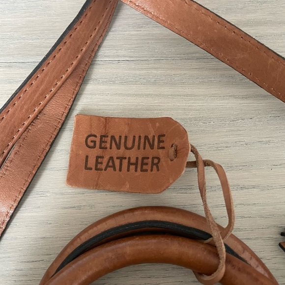 Weaver Leather Crossbody Bag Brown Vintage Handcrafted In India - Picture 11 of 11